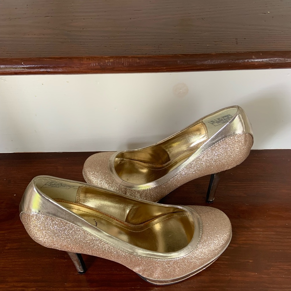 Baby Phat gold heels size 10